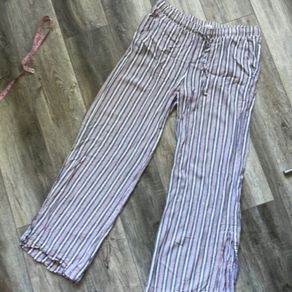 Cloth & Stone pants lounging comfort striped drawstring pants size Large